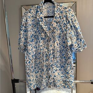 Wilfred Free Blue and Black Patterned Shirt